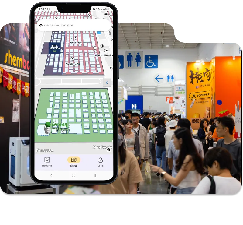 Mappa interattiva della fiera nell’app LetzFair
