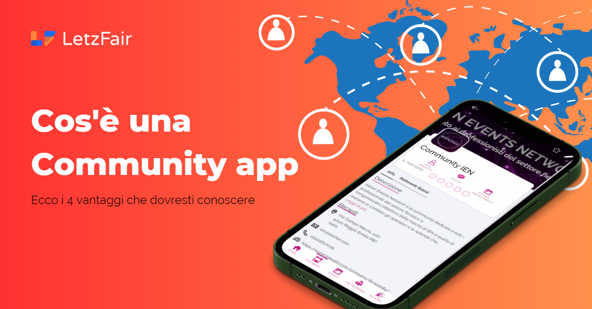 immagine di un cellulare che mostra l'interfaccia di una community app